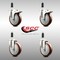 Service Caster 5 Inch 316SS Maroon Poly Swivel 1-1/8 Inch Stem Caster Lock Brake SCC, 2PK SS316TTLEX20S514-PPUB-MRN-2-S-2-118 - alternate 1
